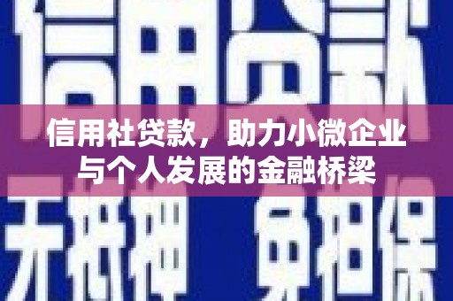 利津信用社贷款，助力小微企业与个人发展的金融桥梁