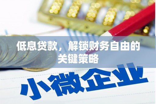 静海低息贷款，解锁财务自由的关键策略
