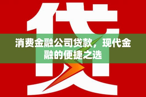 保康消费金融公司贷款，现代金融的便捷之选