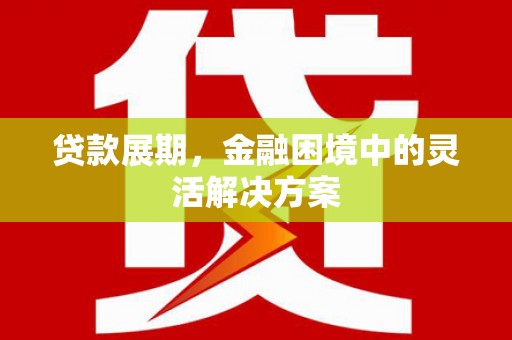 咸宁贷款展期，金融困境中的灵活解决方案
