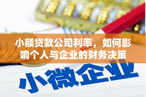 鹿草小额贷款公司利率，如何影响个人与企业的财务决策