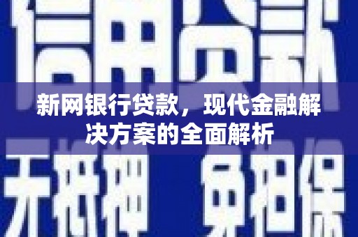 中正新网银行贷款，现代金融解决方案的全面解析