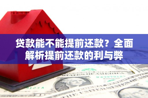 沁源贷款能不能提前还款？全面解析提前还款的利与弊