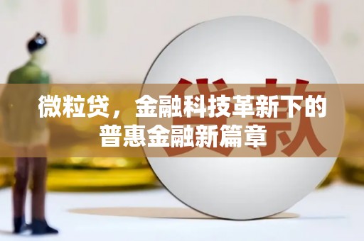 冈山微粒贷，金融科技革新下的普惠金融新篇章