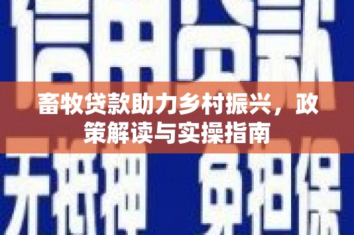 湘桥畜牧贷款助力乡村振兴，政策解读与实操指南