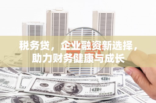嘉黎税务贷，企业融资新选择，助力财务健康与成长